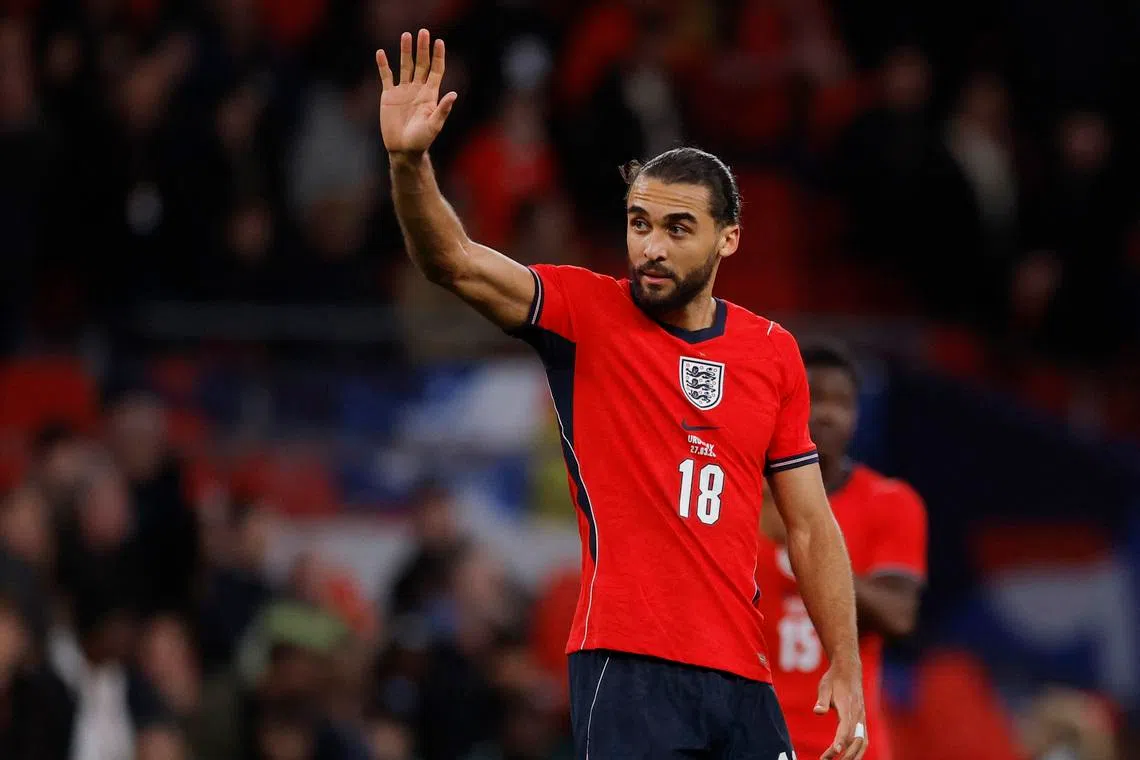 England's Dominic Calvert-Lewin after their March 27 match against Uruguay.