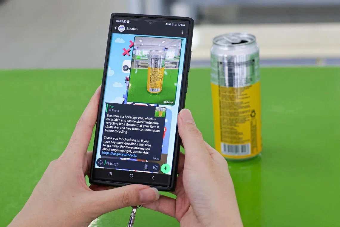 Users can ask the chatbot questions or send it a picture of an item to check if it can be recycled.