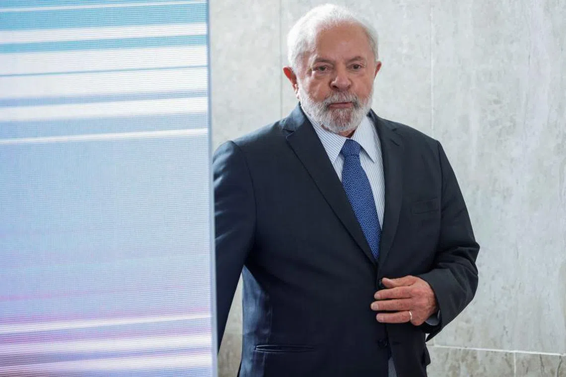 FILE PHOTO: Brazil's President Luiz Inacio Lula da Silva attends a ceremony at the Planalto Palace in Brasilia, Brazil August 30, 2023. REUTERS/Adriano Machado