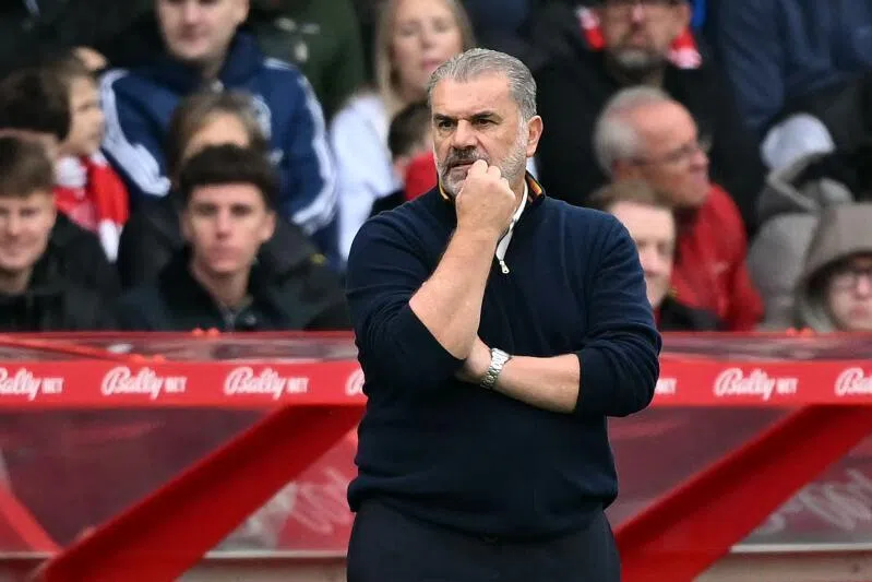 Nottingham Forest's manager Ange Postecoglou reacts during the EPL match between Nottingham Forest and Chelsea on Oct 18.