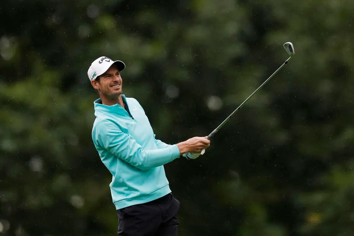 Former tennis player Andy Murray during the Pro-Am at the BMW PGA Championship in September.