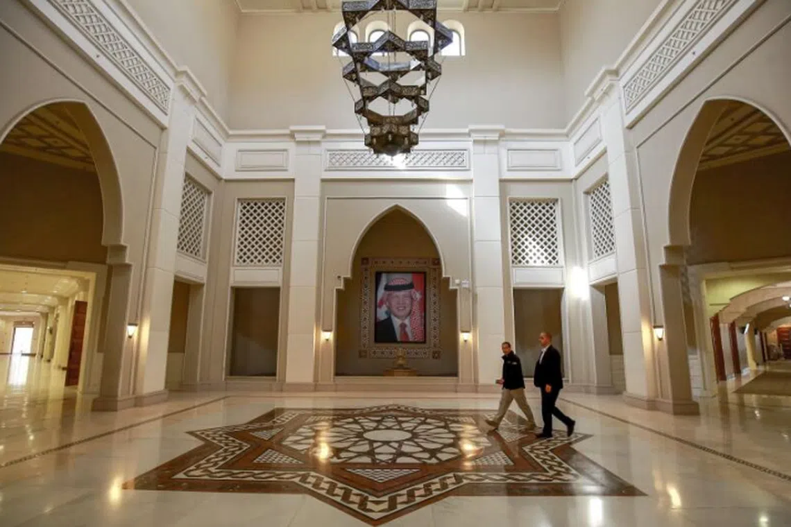 Main hall of King Hussein Bin Talal Convention Centre near Jordan's Sweimeh town where the summit will take place. 