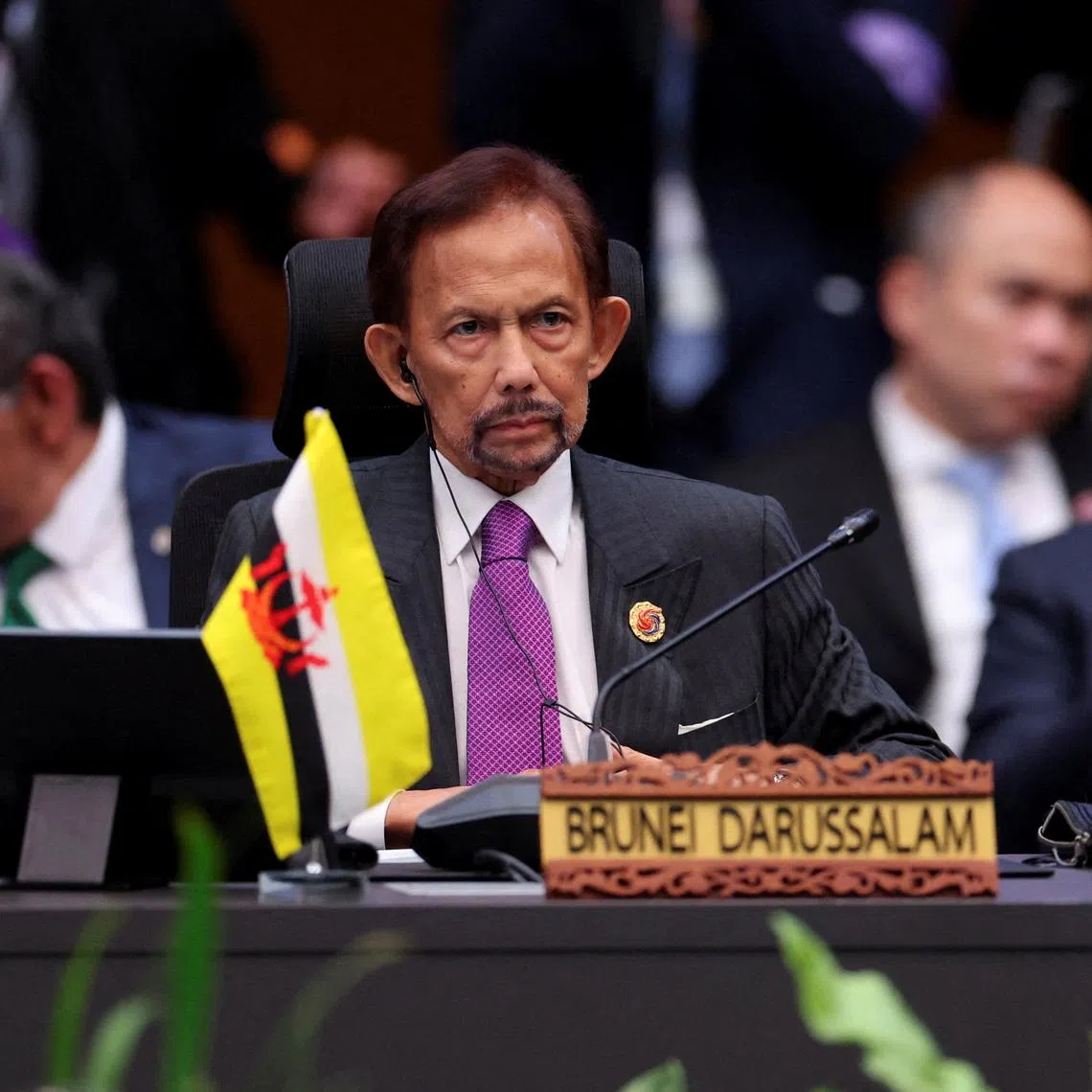 Brunei's Sultan Hassanal Bolkiah attends the 28th ASEAN-Japan Summit, part of the 47th ASEAN Summit and Related Summits, in Kuala Lumpur, Malaysia October 26, 2025. REUTERS/Chalinee Thirasupa/Pool