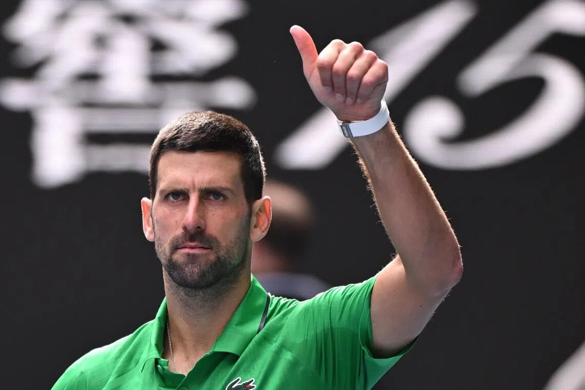 Novak Djokovic was gifted passage into an Australian Open semi-final showdown with Jannik Sinner, after Lorenzo Musetti retired hurt when in complete control of their last-eight clash, 6-4, 6-3, 1-3.