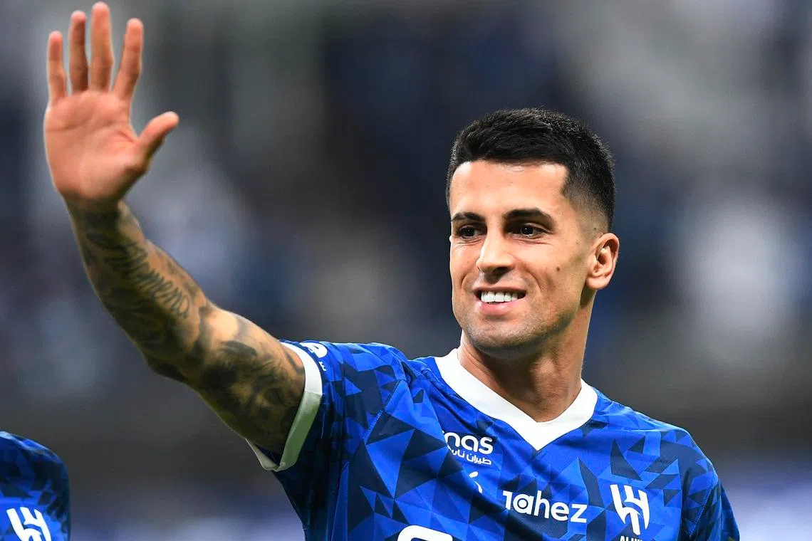 Soccer Football - Saudi Pro League - Al Hilal v Al Raed - Kingdom Arena, Riyadh, Saudi Arabia - December 7, 2024 Al Hilal's Joao Cancelo before the match REUTERS/Stringer/File Photo