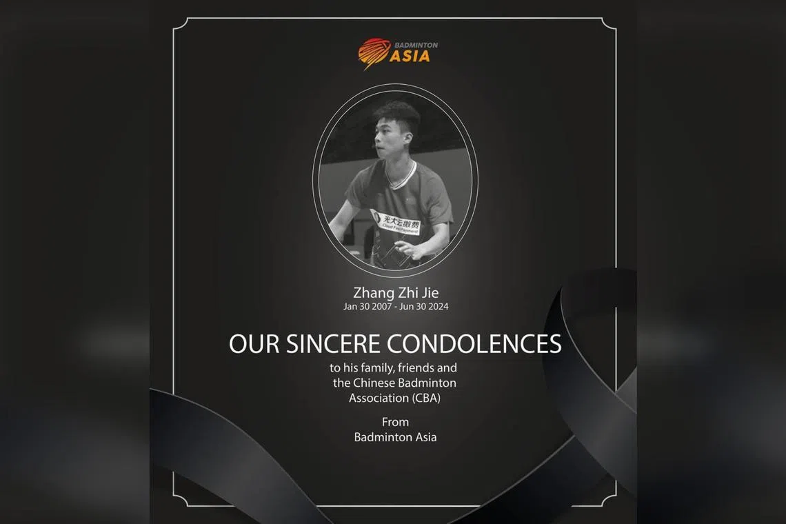 "Badminton Asia mourns the loss of a young star," said Badminton Asia's Facebook post.