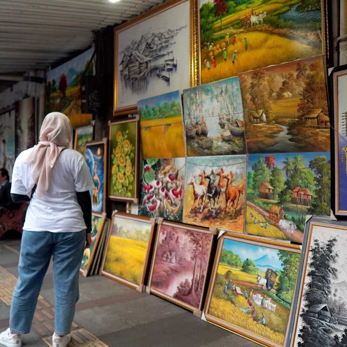 Murals along Braga street in Bandung. The city has been a member of the UNESCO Creative Cities network since 2015, and plays a key role in shaping Indonesian modern art.