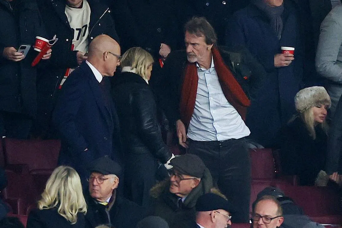 Soccer Football - Premier League - Manchester United v Tottenham Hotspur - Old Trafford, Manchester, Britain - January 14, 2024 Manchester United co owner Jim Ratcliffe is seen in the stands before the match REUTERS/Carl Recine