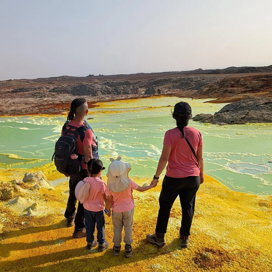 The family spent around two weeks in Ethiopia, traversing the sprawling landscapes of Danakil Depression.