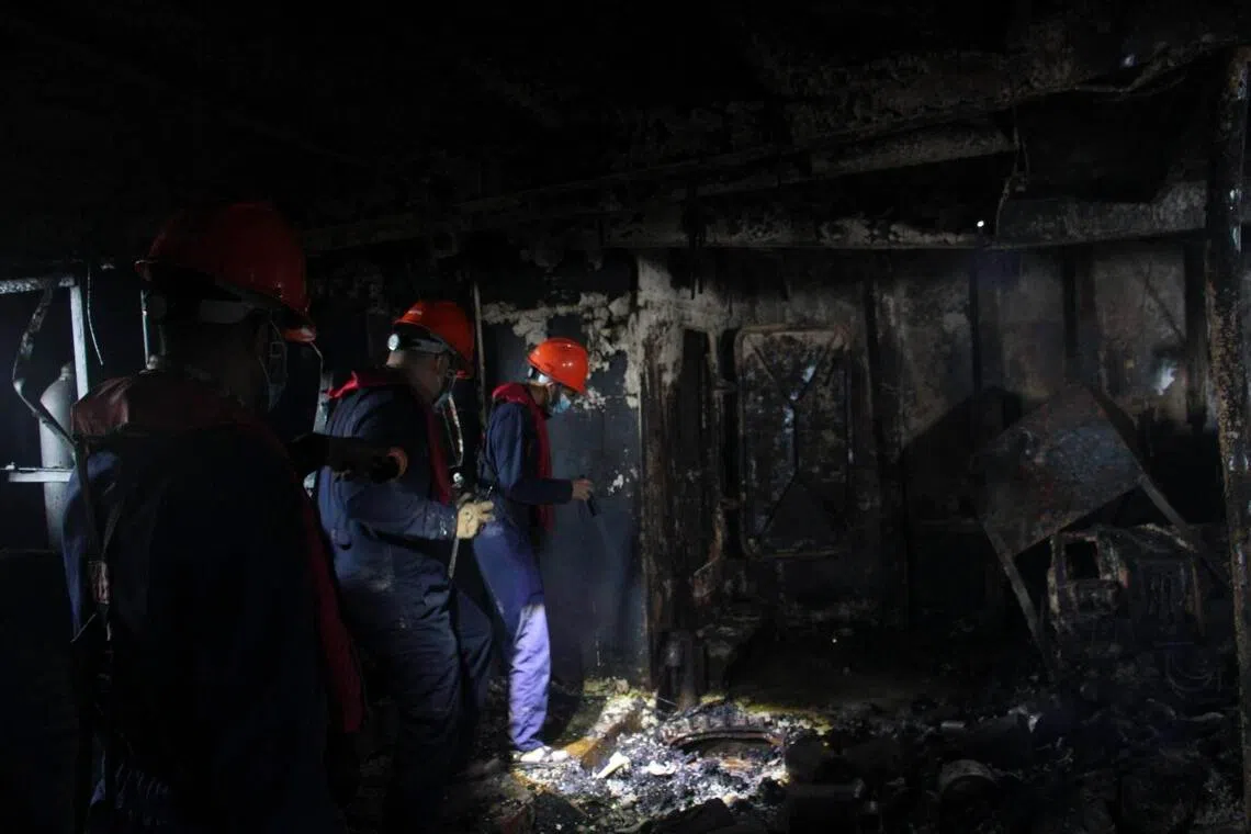 Officials said more remains could still be found, adding that “most of them are already in a charred condition”.