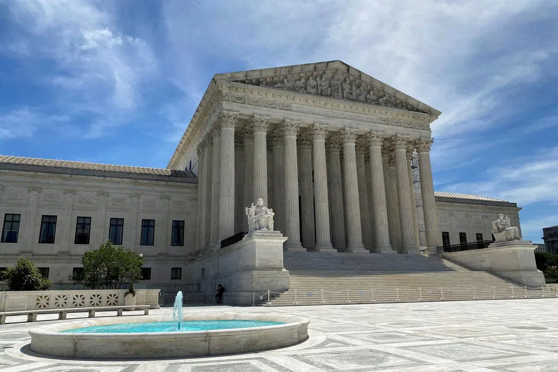 FILE PHOTO: A general view of the U.S. Supreme Court building in Washington, U.S., June 1, 2024. REUTERS/Will Dunham/File Photo