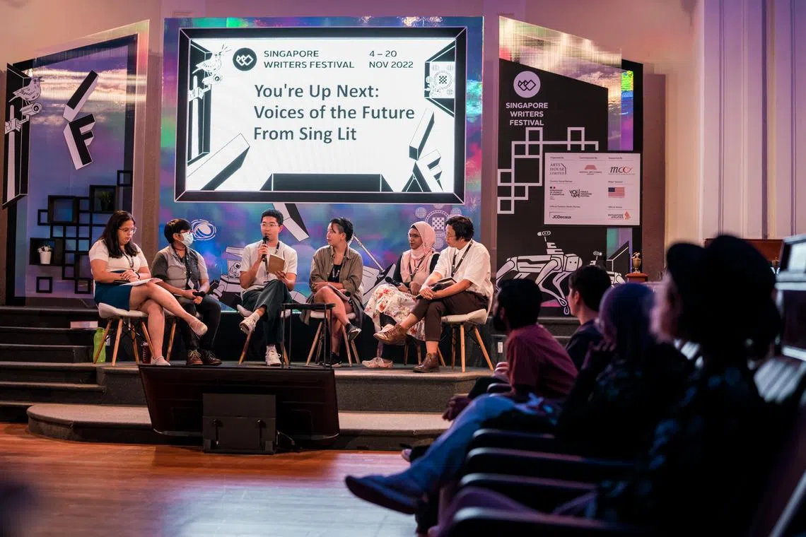 Next generation poets on the You're Up Next panel discussion agreed that social media has democratised writing. 