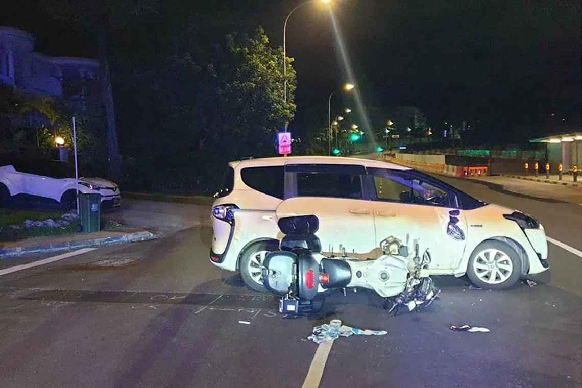 The accident occurred at about 3.30am on June 10 in Toh Avenue, off Loyang Avenue, towards the junction of Upper Changi Road North.