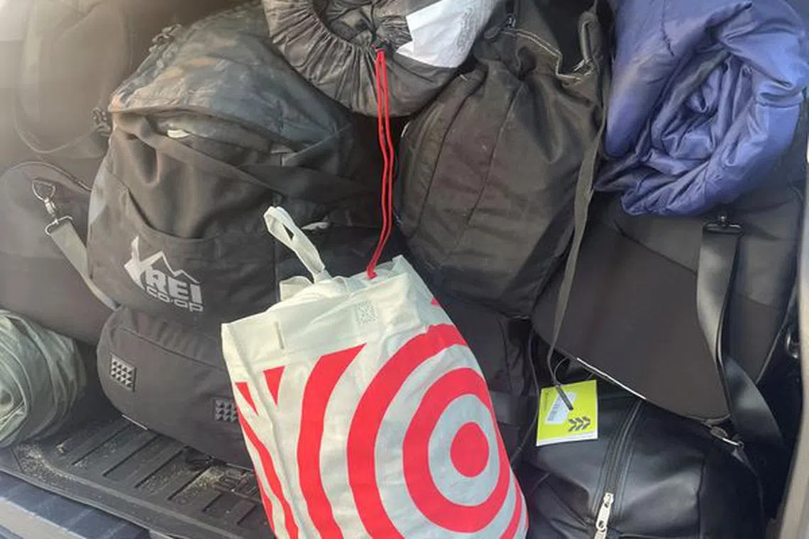 Donations purchased by a Brooklyn synagogue community to aid military and humanitarian relief efforts in Israel are seen being loaded into a car in Brooklyn, New York, U.S.  October 10, 2023. Rabbi Jonathan Leener/Handout via REUTERS