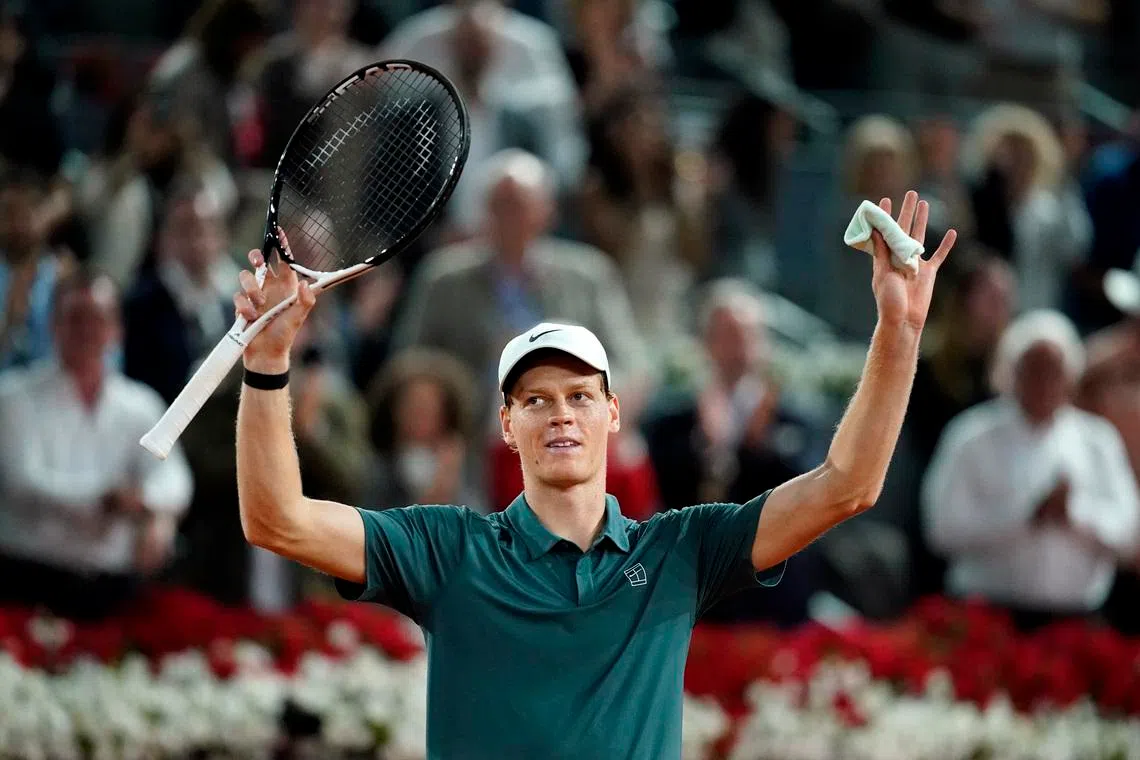 Jannik Sinner became the sixth player to reach the semi-finals of all nine ATP 1000 Masters tournaments.