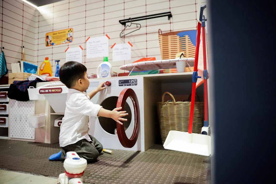 Clean Up, Or Else! is a free arts play space themed around helping with household chores.