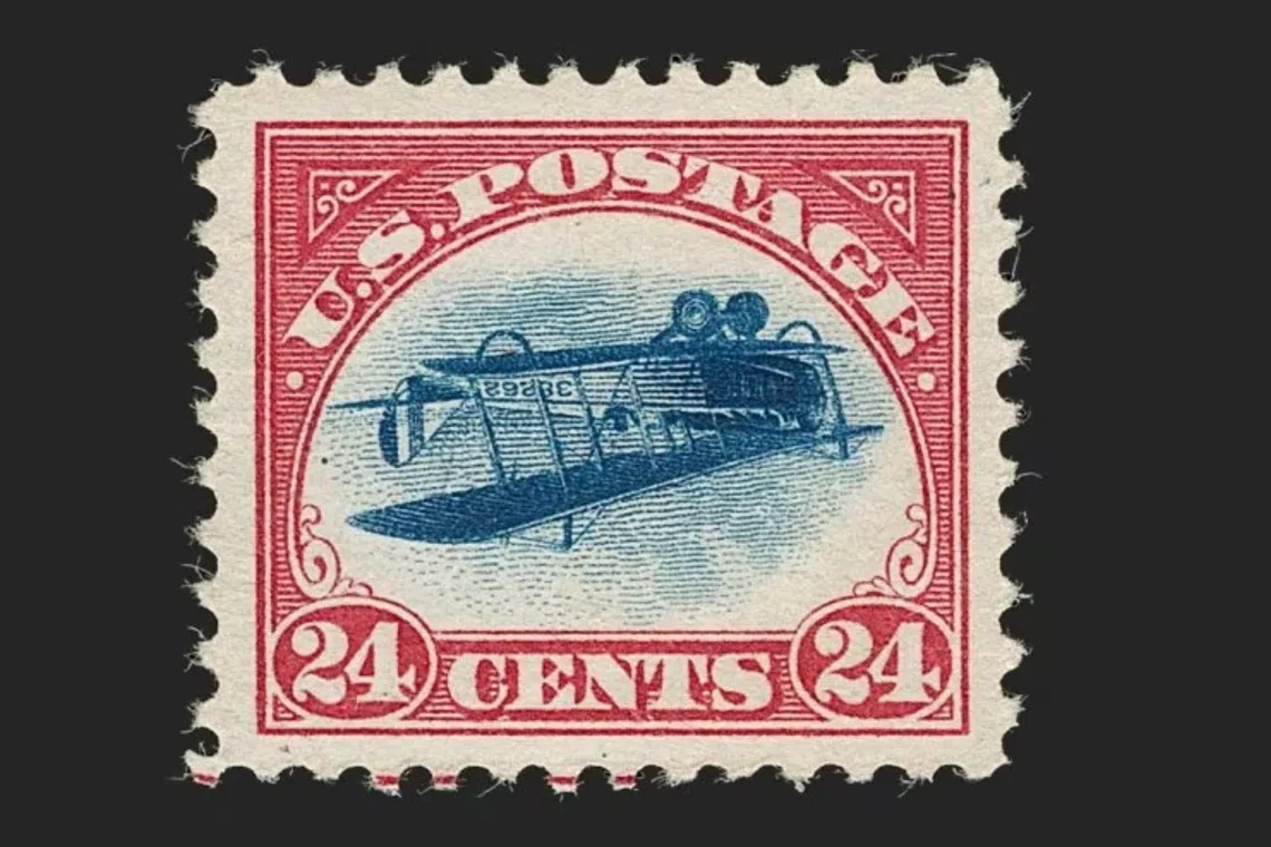 Position 49 among the 100 stamps known as the "Inverted Jennies" was found in near-perfect condition.