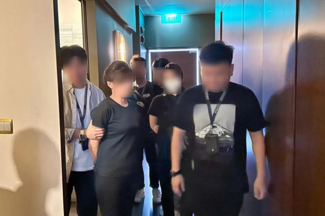 Three women were arrested for allegedly providing sexual services at massage parlours. 