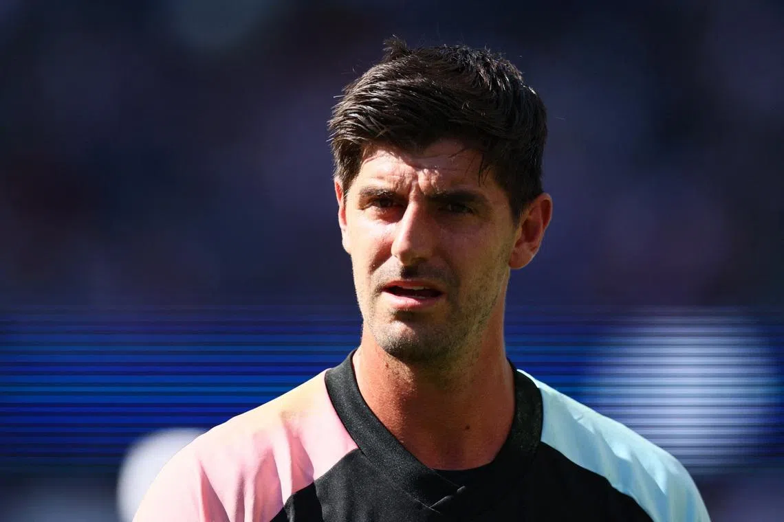 Soccer Football - FIFA World Cup 2026 - Round of 16 - United States v Belgium - Seattle Stadium, Seattle, Washington, U.S. - July 6, 2026 Belgium's Thibaut Courtois during the warm up before the match IMAGN IMAGES via Reuters/Blake Dahlin