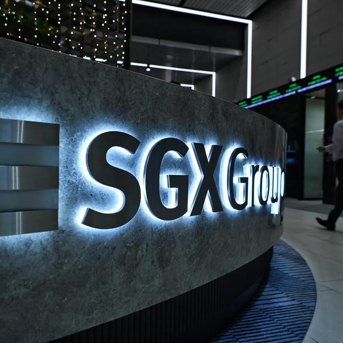 ST20260105_202671200941 Azmi Athni pixgeneric//

The Singapore Exchange (SGX) logo inside SGX Centre on Jan 5, 2026. 

ST PHOTO: AZMI ATHNI