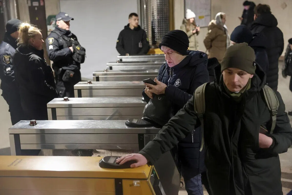 All lines on Kyiv's metro were shut down as a result of the outage.