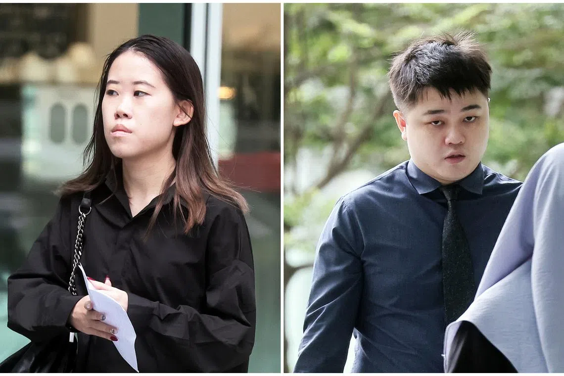 Michelle Leong (left) had been drinking with her co-accused, Keith Ong, at Stickies, a bar in Dhoby Ghaut.