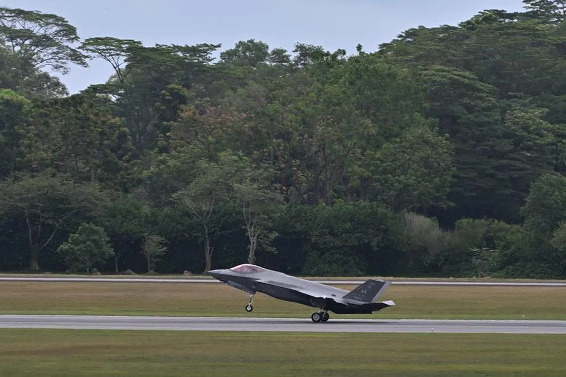 The F-35As will conduct dissimilar air combat training with the RSAF’s Boeing F-15SG fighter jets.
