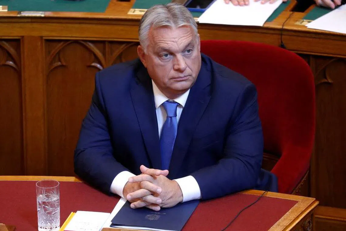 Hungarian Prime Minister Viktor Orban attends the autumn session of parliament in Budapest, Hungary, September 25, 2023. REUTERS/Bernadett Szabo