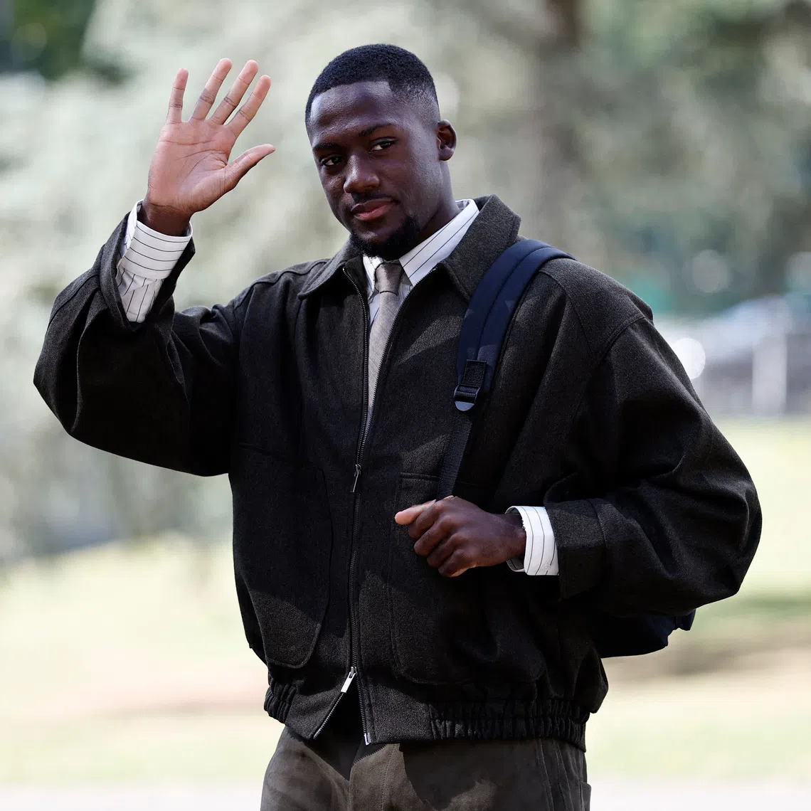 Soccer Football - World Cup - UEFA Qualifiers - France Training - INF Clairefontaine, Clairefontaine-en-Yvelines, France - September 1, 2025 France's Ibrahima Konate arrives ahead of training REUTERS/Benoit Tessier