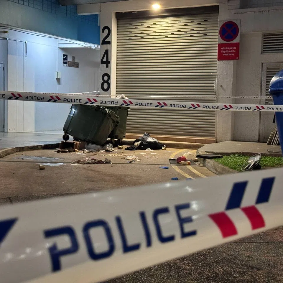A police cordon was set up at the area near the garbage chute at Block 248 Choa Chu Kang Avenue 2.