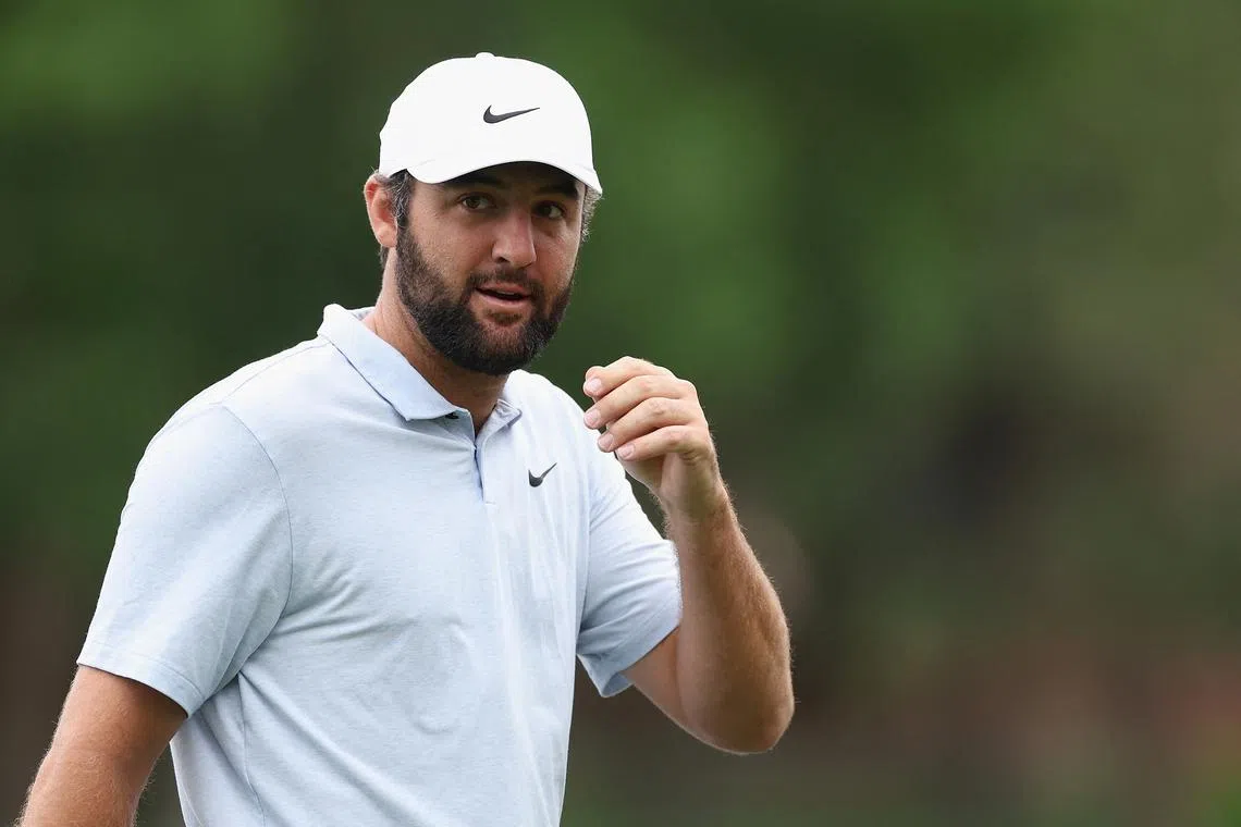 Scottie Scheffler was asked about acclimating to the altitude, and he credited a family vacation in July in Telluride, Colorado, which he said is “a little bit higher” than Castle Rock.