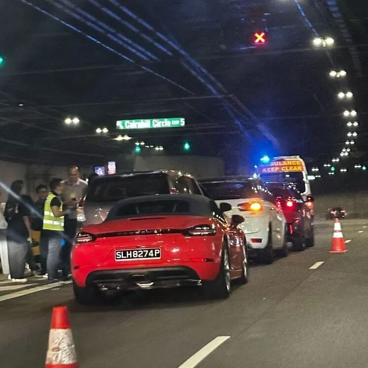The accident happened near the exit towards Cairnhill Circle.