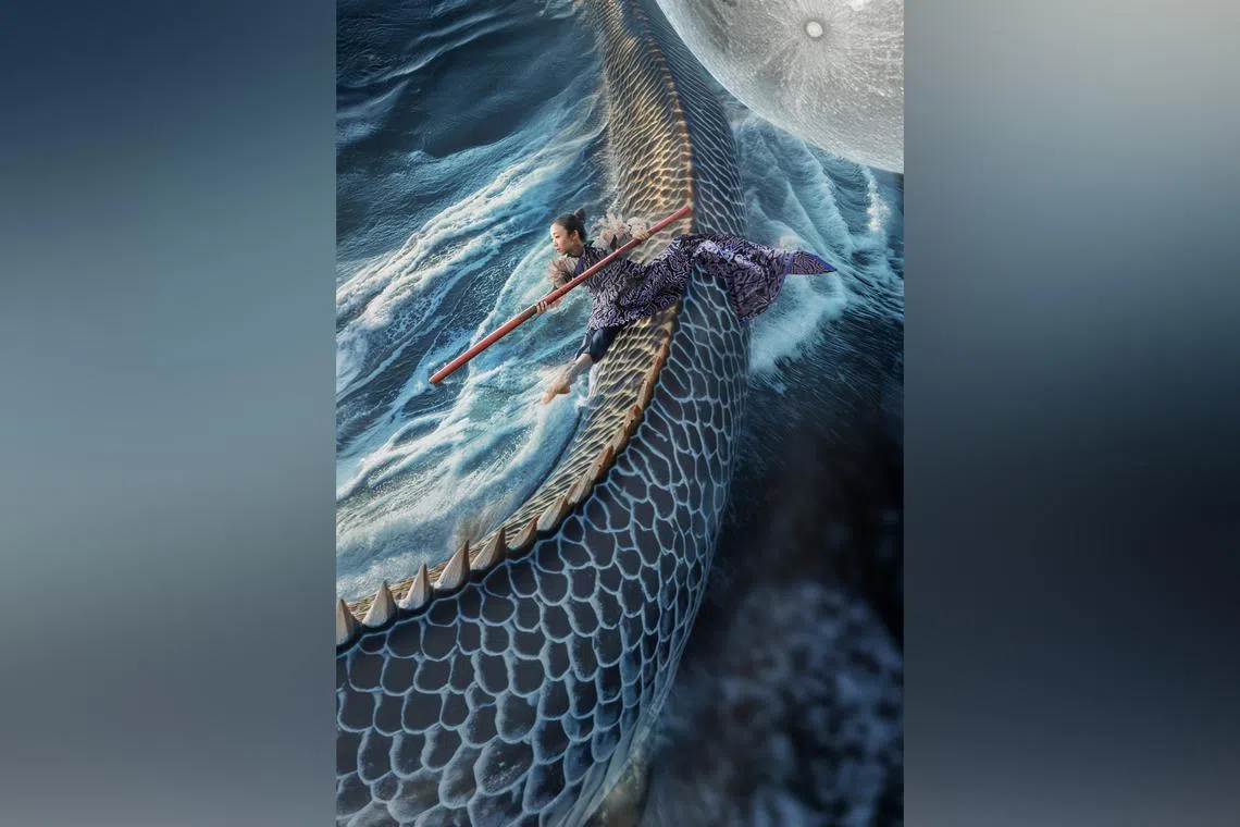 Blue Moon by Arts Fission Company was staged at Read Bridge at Clarke Quay.