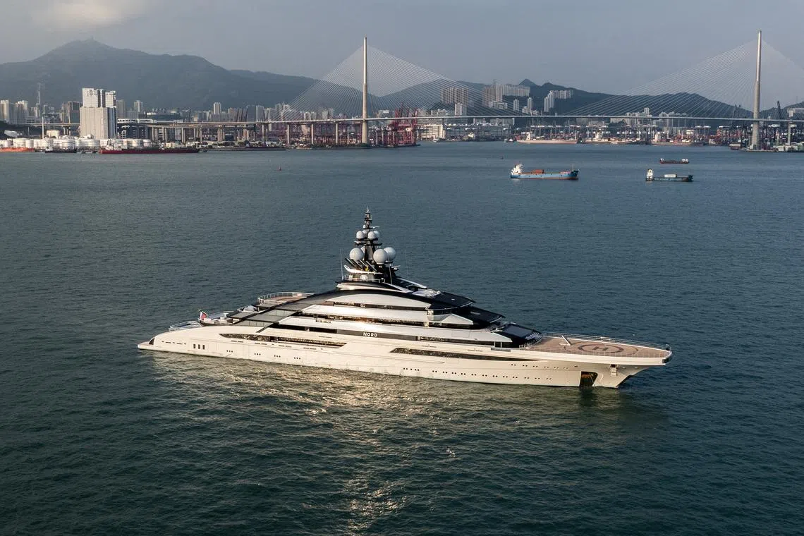 The US$500 million Nord superyacht owned by Russian tycoon Alexey Mordashov began transmitting its location again on June 12.