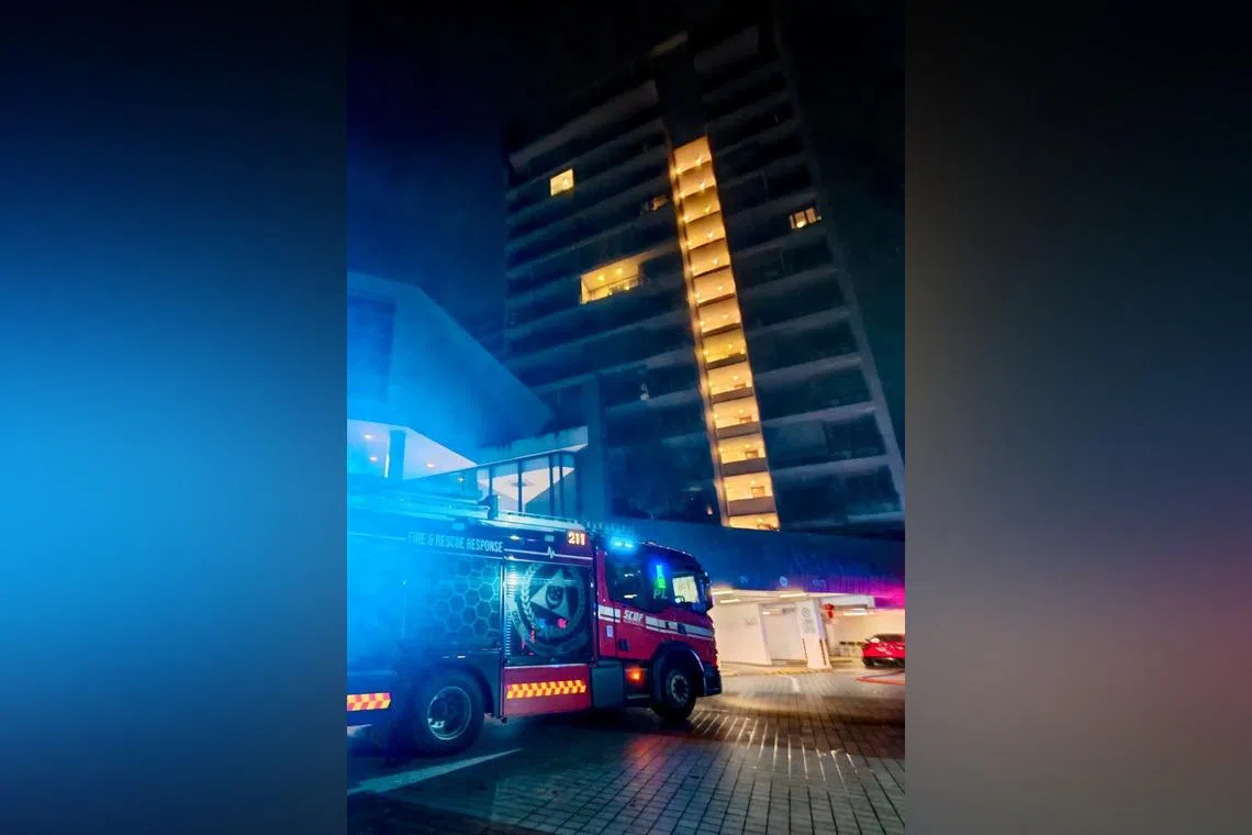 About 100 people had evacuated from the affected block before SCDF arrived.