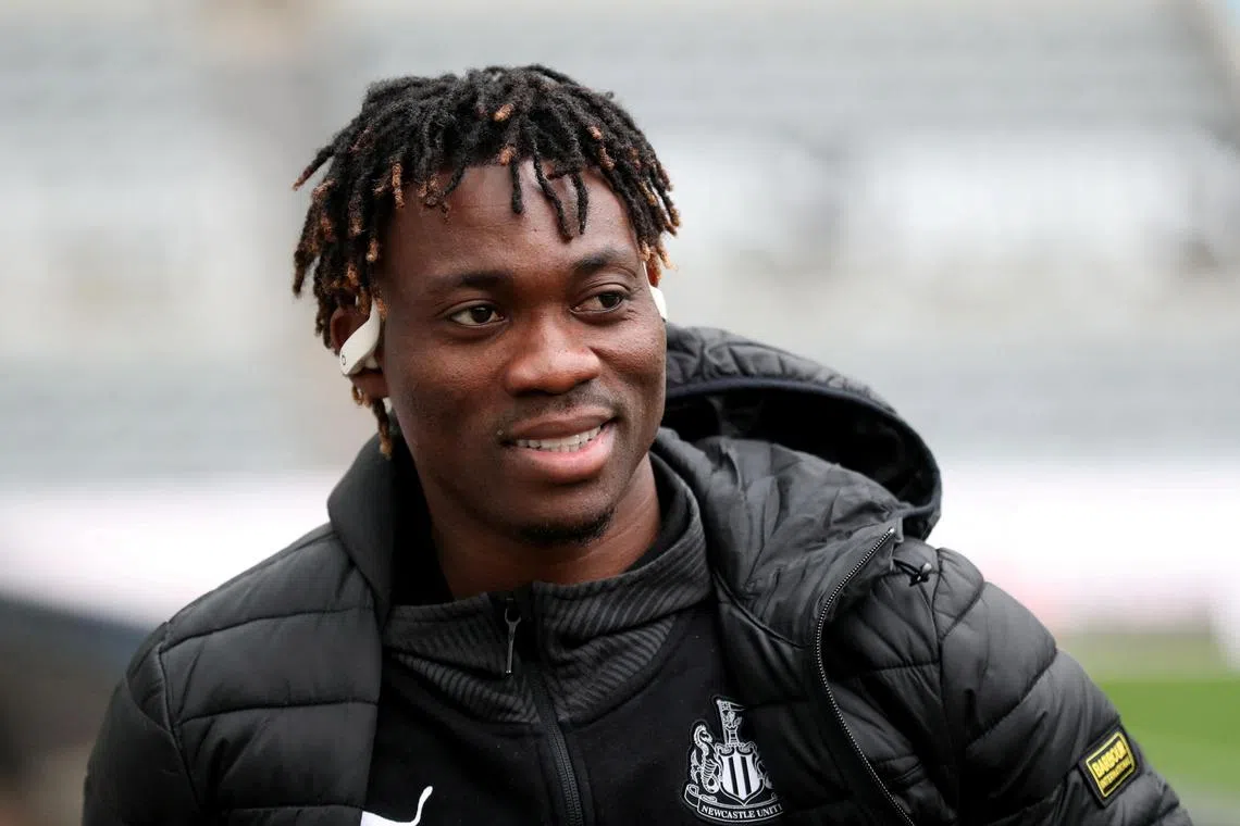 The late Christian Atsu during his stint with Newcastle United before their FA Cup match against Oxford United in January 2020. 
