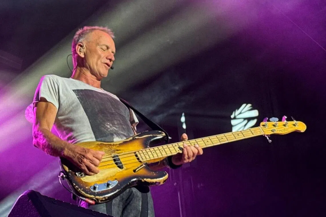 Sting is set to play songs from his solo output dating back to the mid-1980s, as well as hits by The Police from the late 1970s and early 1980s.