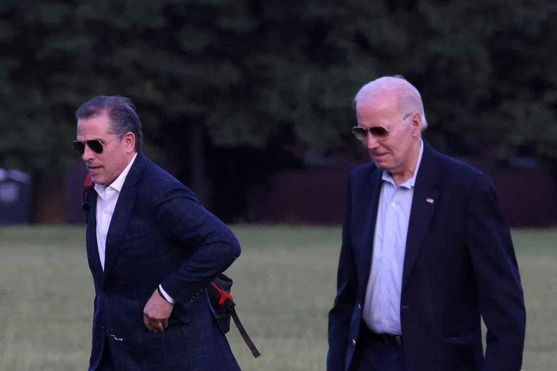 As US President Joe Biden (right) on Dec 1 pardoned his son Hunter Biden, who faced as many as 25 years in prison over various offences.