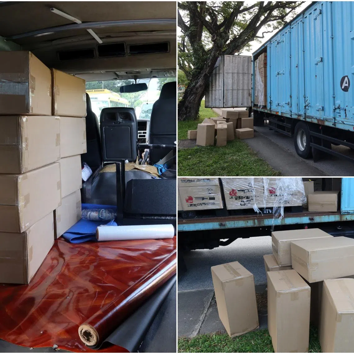 Duty-unpaid cigarettes were found in the lorry and on the kerbside.