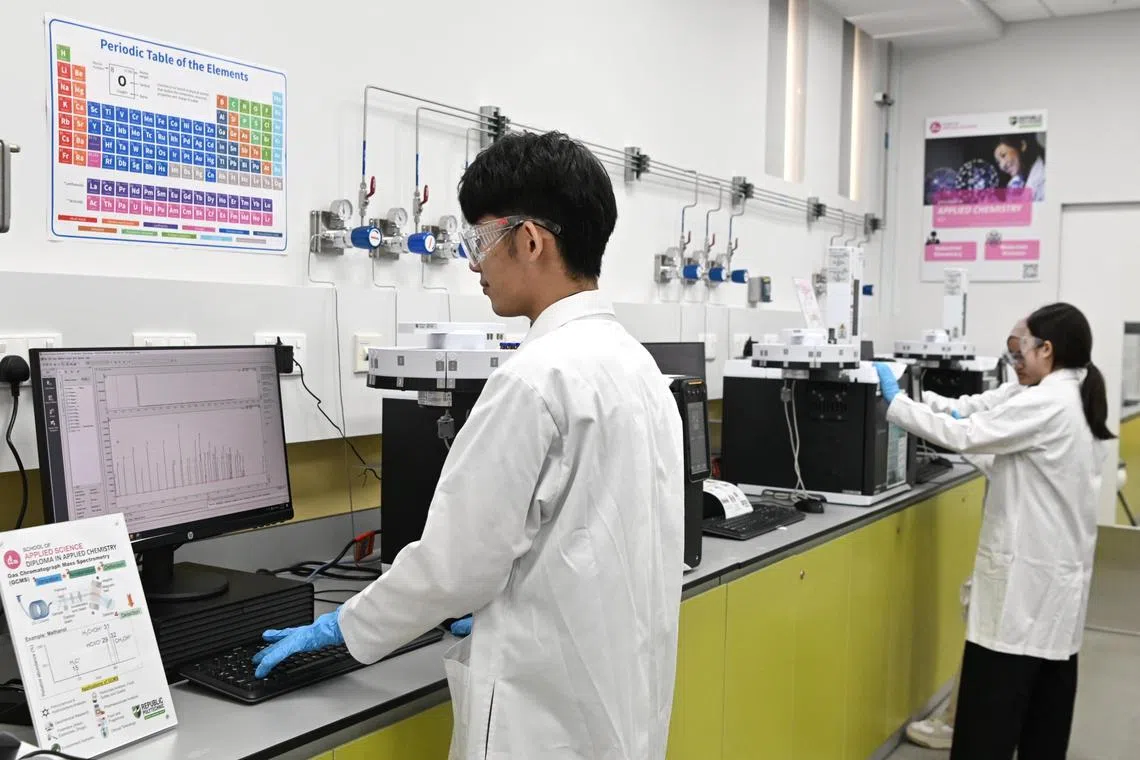 Slug: aqcloud06
ST PHOTO: Chong Jun Liang

Generic photos of students at the Sustainable Technology & Analytical Research Laboratory
(STAR Lab) at Republic Polytechnic on Friday, 6 January 2023. 


******


We cordially invite you to join us at Republic Polytechnic’s (RP) Open House 2023 for the
launch of the RP – Shimadzu Sustainable Technology & Analytical Research Laboratory
(STAR Lab) on Friday, 6 January 2023. You will also have the opportunity to tour the exhibits
of Open House 2023 during the event.
Guest-of-Honour Mr Chan Chun Sing, Minister for Education, will be present to grace
the launch and witness this new milestone.
A total of 400 Pre-Employment Training (PET) and Continuing Education and Training (CET)
students from the School of Applied Science diploma programmes will benefit from the new
facility. They will acquire skills and knowledge that enable them to become skilled
professionals. Furthermore, RP is the only polytechnic to offer PET students a career pathway
into the agritech sector through the Diploma in Biotechnology programme.
The cloud-based system showcases the digital transformation of laboratory solutions and will
spur innovation in areas such as agri-food, nutraceuticals, sustainable materials and specialty
chemicals.
The STAR Lab is the first Institute of Higher Learning (IHL) in Singapore to have its analytical
instruments connected to a cloud-based system, where staff and students can remotely
monitor experiment, collect and analyse data in real-time.
Also, RP will be introducing two new PET programmes in Academic Year 2023, namely the
Common Arts, Design and Media Programme and the Diploma in Tourism Management with
Technology.

10:00am Arrival of Guest of Honour (GOH) Mr Chan Chun Sing, Minister for Education at LR-W4B
10:05am Welcome Address by Mr Yeo Li Pheow, Principal/CEO, RP
10:10am Speech by Mr Tanigaki Tetsuya, Managing Director, Shidmazu (Asia Pacific)
10:20am Official Opening and Facility Tour of the RP-Shimadzu STAR Laboratory
11:00am GOH to tour Open House 2023 booths
12:00pm End of event