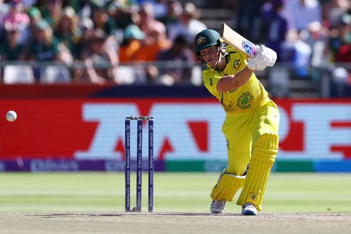 Cricket - ICC Women’s Cricket T20 World Cup - Final - South Africa v Australia - Newlands Cricket Ground, Cape Town, South Africa - February 26, 2023 Australia's Grace Harris in action REUTERS/Siphiwe Sibeko/File Photo