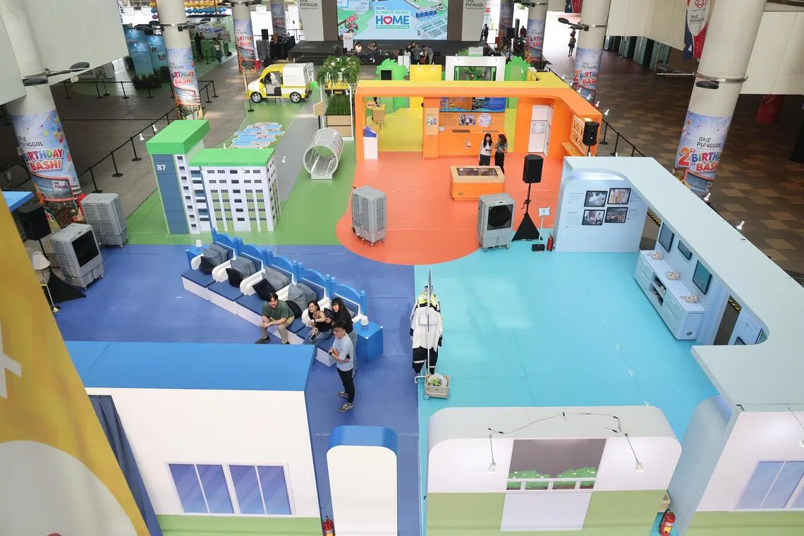 The month-long exhibition, titled Our Climate-Ready Home, at One Punggol gives visitors a glimpse into how Singapore is preparing to adapt to the changing climate.