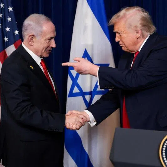 Israeli Prime Minister Benjamin Netanyahu and US President Donald Trump at their December 2025 meeting in Florida. Despite their close ties, American public is turning against Israel..