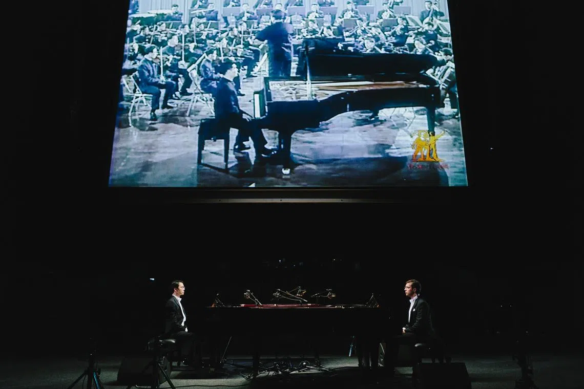 Ming Wong's Rhapsody In Blue juxtaposes two classical music works - Rhapsody In Blue and the Yellow River Concerto - in a commentary on US-China relations. 