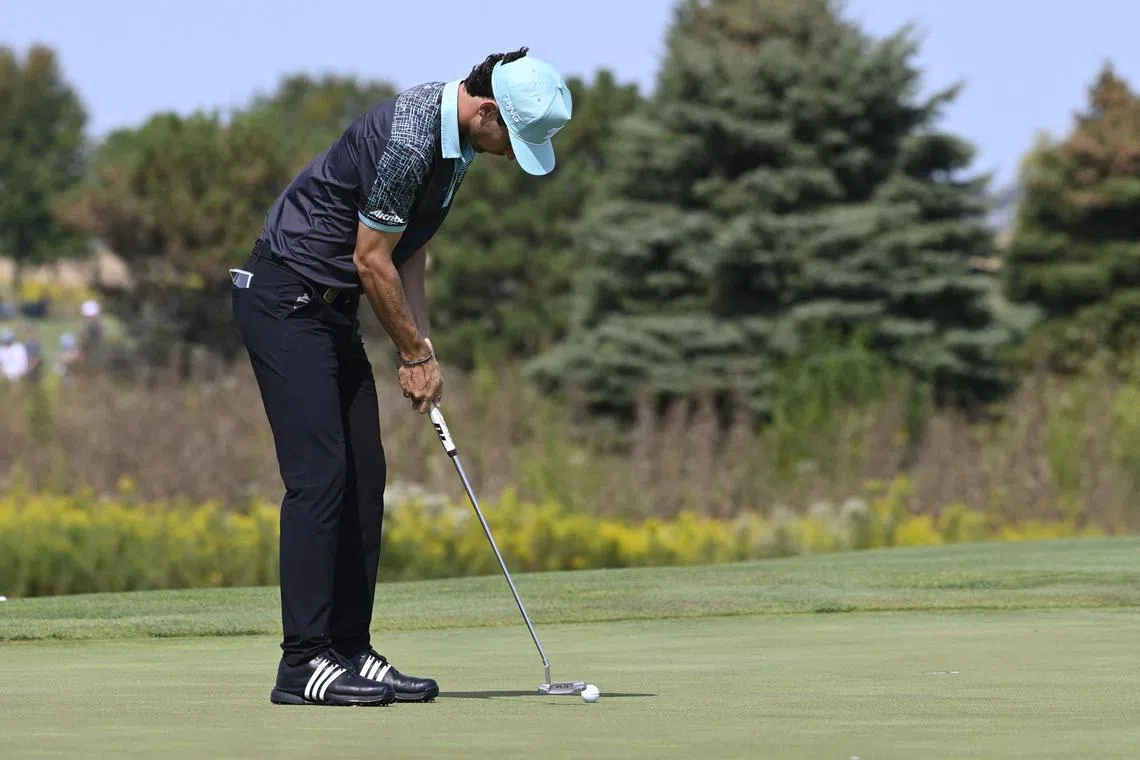 FILE PHOTO: Sep 15, 2024; Bolingbrook, Illinois, USA; Joaquin Niemann of the Torque GC during the final round of the LIV Golf Chicago tournament at Bolingbrook Golf Club. Mandatory Credit: Matt Marton-Imagn Images/File Photo