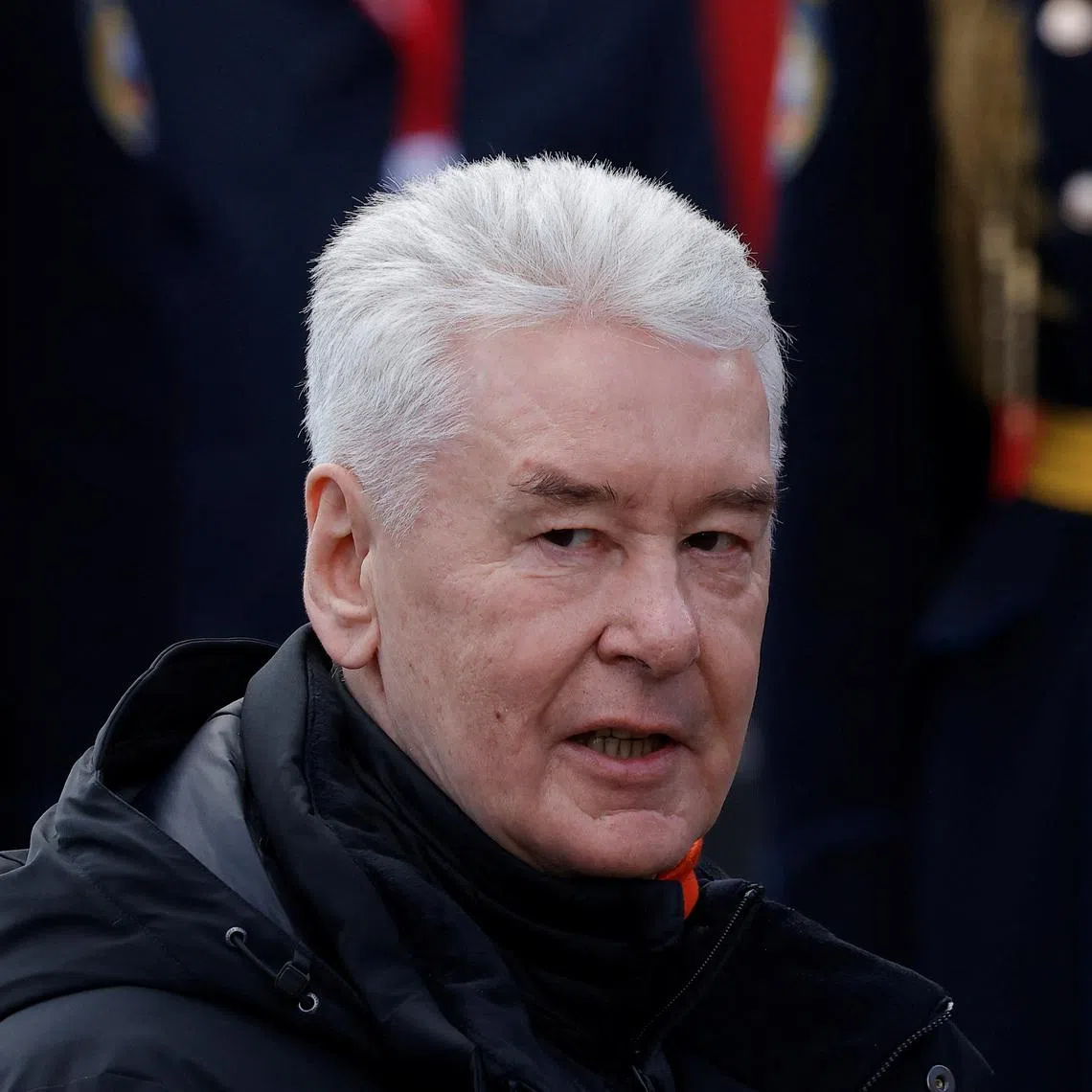 Moscow Mayor Sergei Sobyanin attends a military parade on Victory Day, marking the 80th anniversary of the victory over Nazi Germany in World War Two, in Red Square in central Moscow, Russia, May 9, 2025. REUTERS/Maxim Shemetov