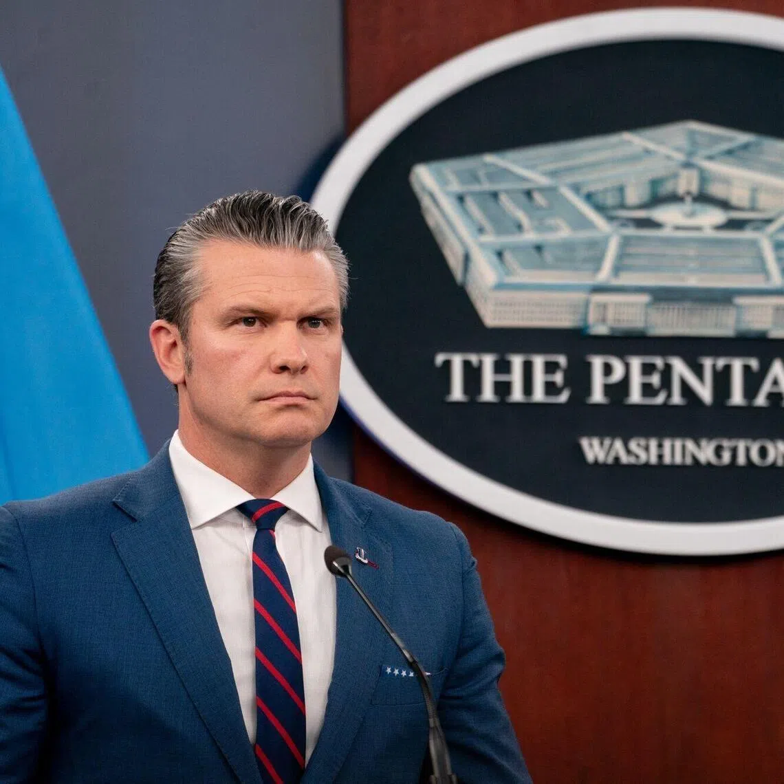 US Defence Secretary Pete Hegseth during a news conference at the Pentagon in Arlington, Virginia, US, on March 2, 2026. 