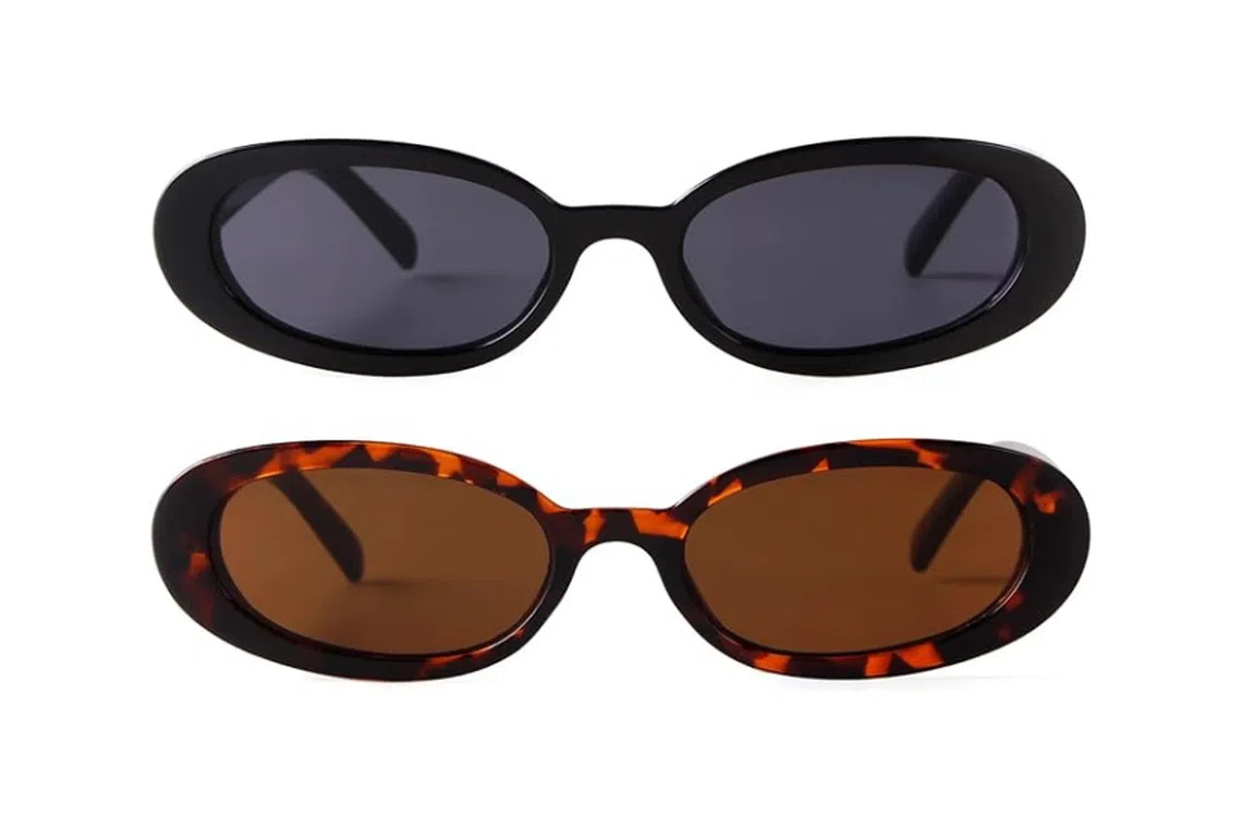 Piscm Oval Sunglasses for Women