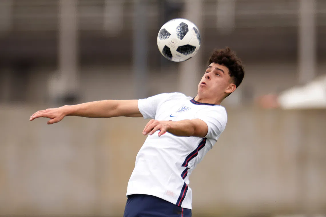 Soccer Football - Under 18 International Friendly - Wales v England - Cardiff International Sports Campus, Cardiff, Wales, Britain - March 29, 2021 England under 18's Alex Robertson in action  Action Images/John Sibley