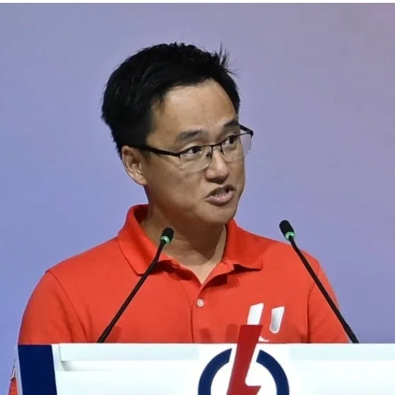 PAP activists (clockwise from top left) Andy Ang, Ramesh Selvaraj, Ong Jing Jing and Ahmad Firdaus Daud speaking at the PAP Awards and Convention 2025 on Nov 9.